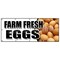 Signmission FARM FRESH EGGS BANNER SIGN organic range free milk dairy cheese brown B-120 Farm Fresh Eggs - alternate 1